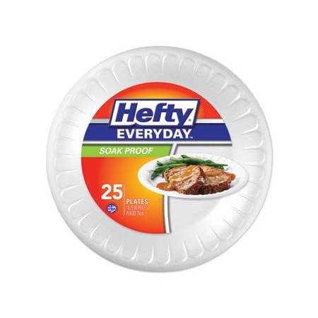Reynolds Consumer Products Hefty, Soak Proof Tableware, Foam Plates, 10 1/4in Dia, White, 28/pk, 10 Pk/ct D21029CT